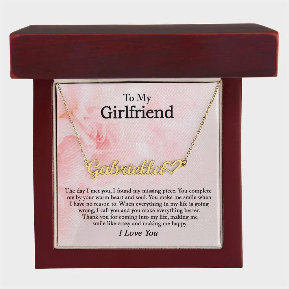 To My Girlfriend Necklace, Girlfriend Gift, Girlfriend Necklace, Girlfriend Birthday, Anniversary Gift for Girlfriend, Christmas Gifts