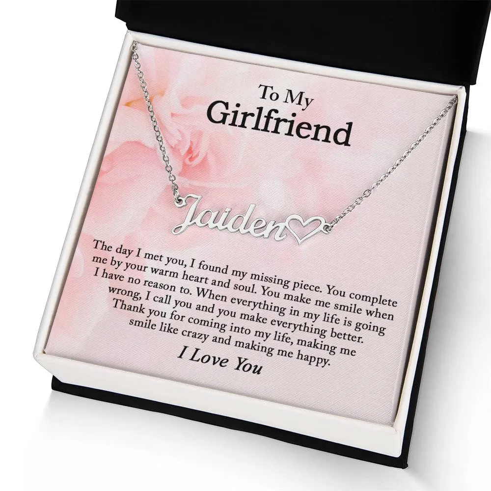 To My Girlfriend Necklace, Girlfriend Gift, Girlfriend Necklace, Girlfriend Birthday, Anniversary Gift for Girlfriend, Christmas Gifts