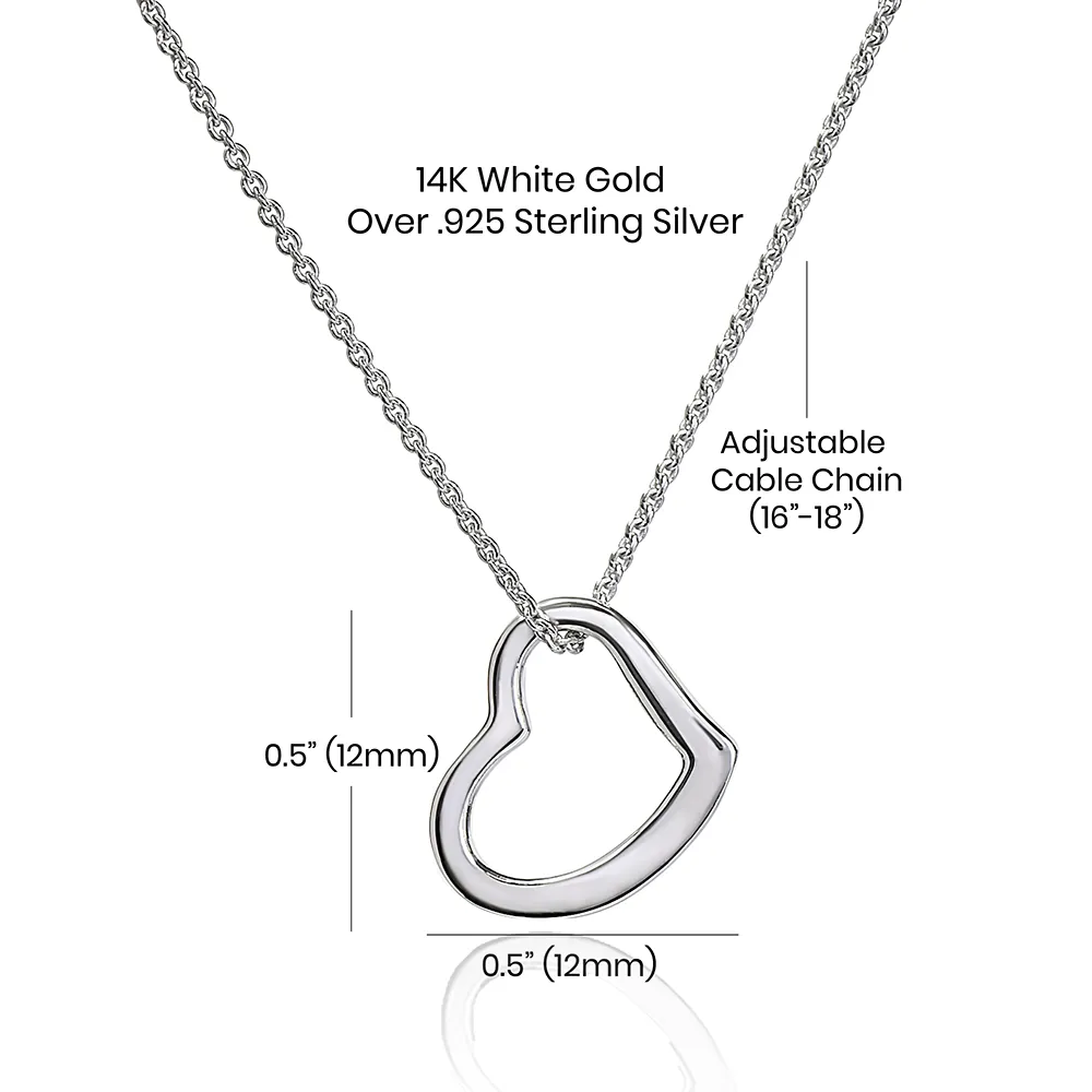 To My Granddaughter - Beautiful Gold and Silver Heart Necklace