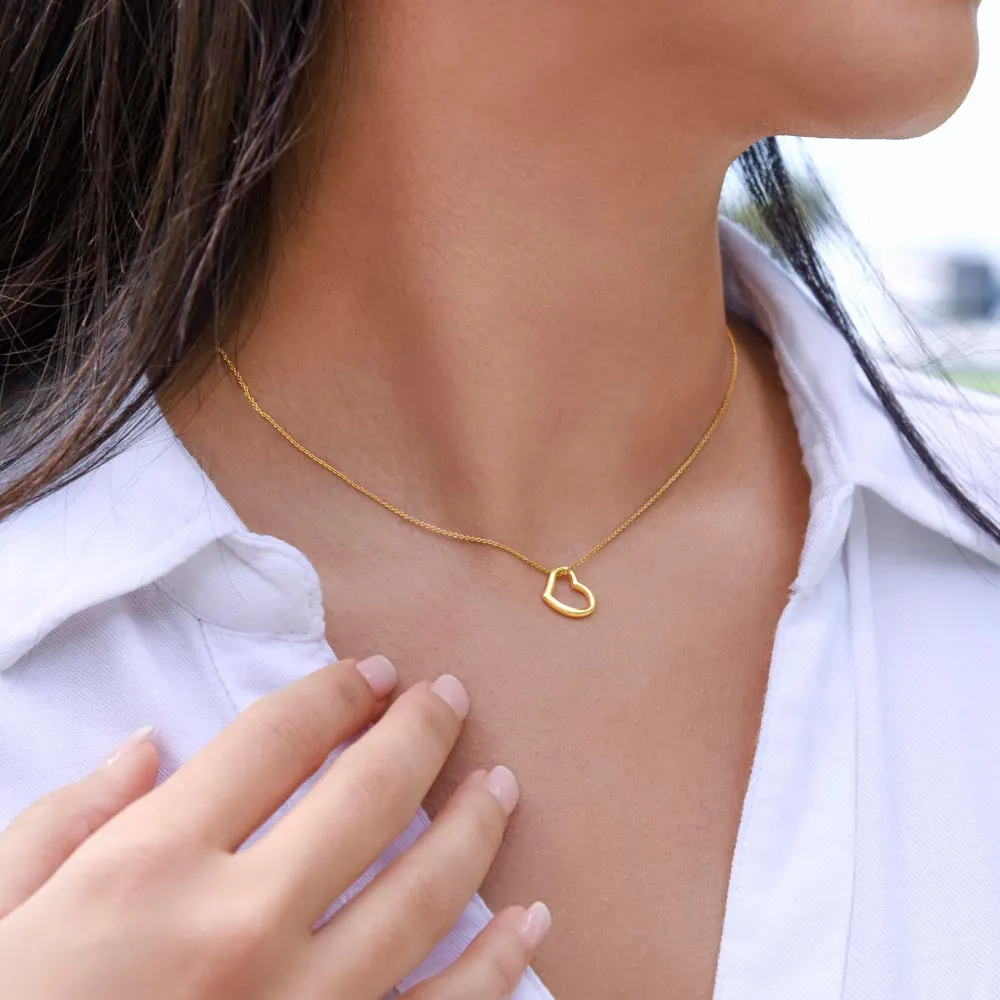 To My Granddaughter - Beautiful Gold and Silver Heart Necklace