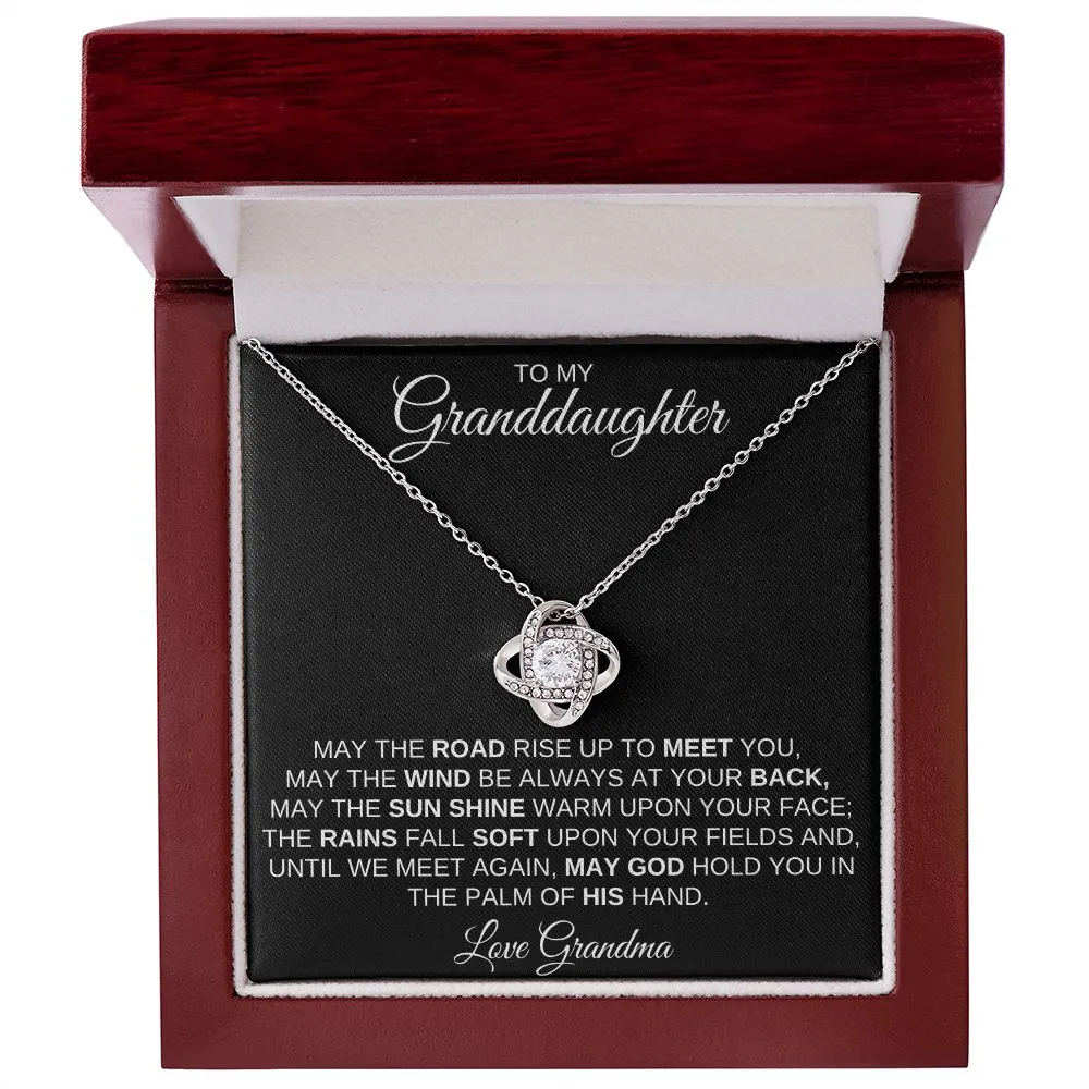 To My Granddaughter from Grandma | Irish Blessing - Love Knot Necklace