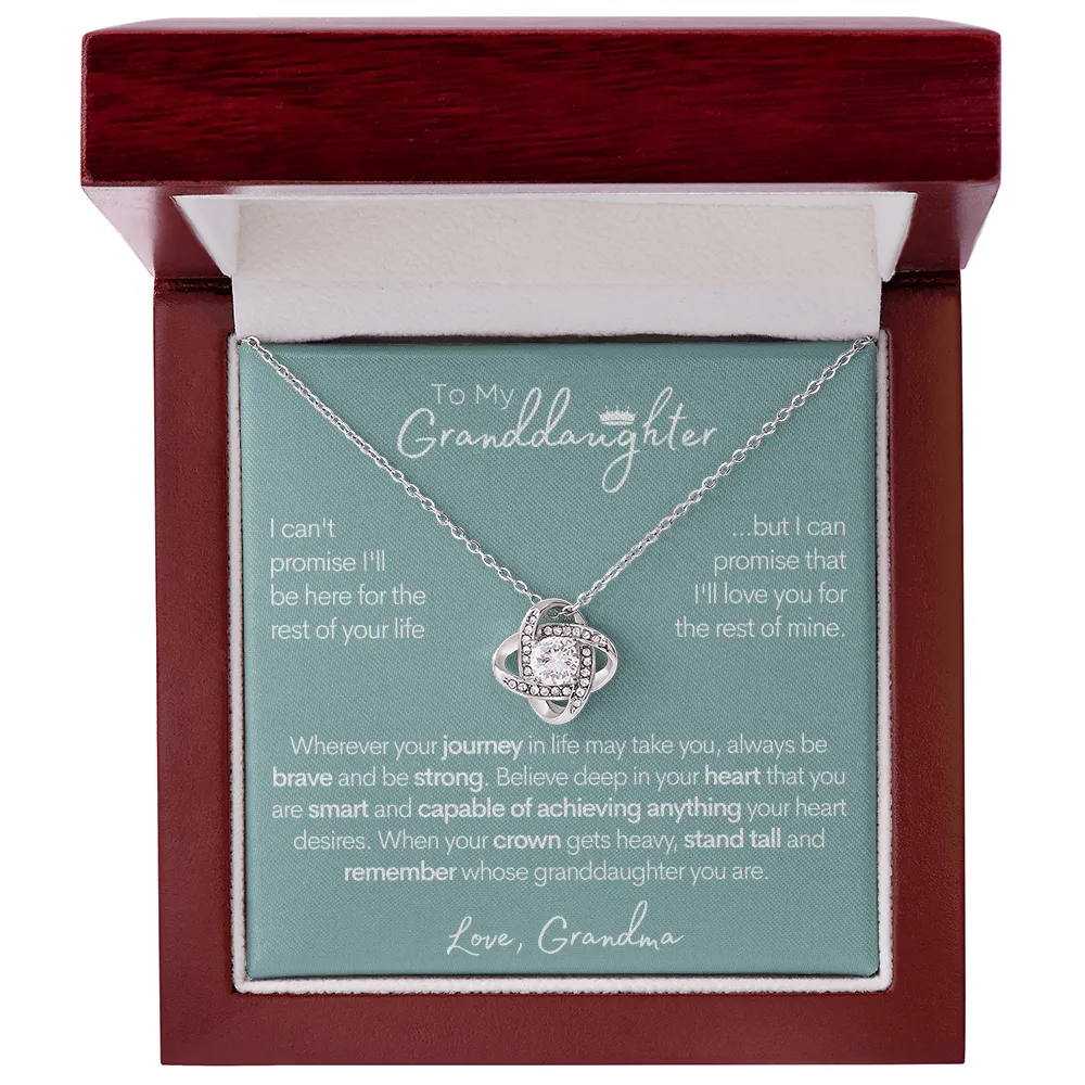 To My Granddaughter - Gold and Stainless Steel Adjustable Length Necklace and Gift Box