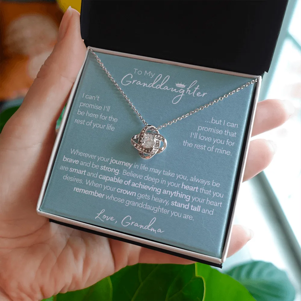 To My Granddaughter - Gold and Stainless Steel Adjustable Length Necklace and Gift Box