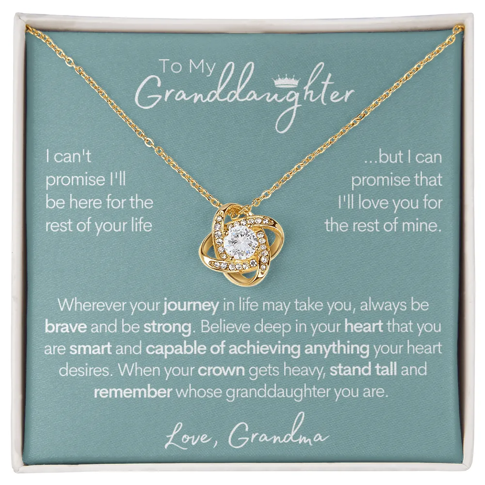 To My Granddaughter - Gold and Stainless Steel Adjustable Length Necklace and Gift Box