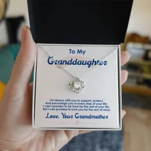 To My Granddaughter, I Love You For The Rest Of My Life - Love knot Necklace