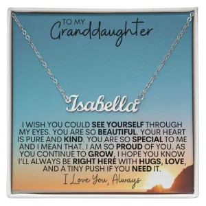 To My Granddaughter - I'm So Proud - Custom Name Necklace