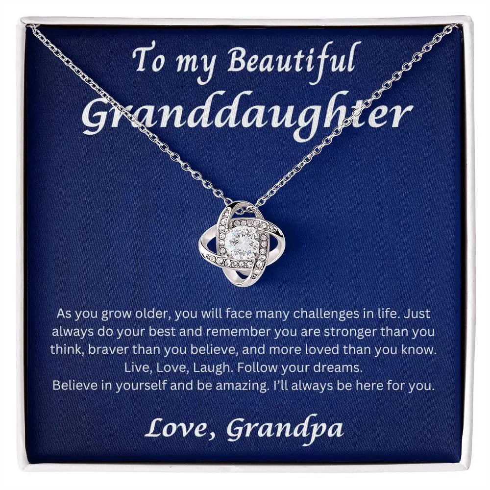 To My Granddaughter Love Grandpa Necklace