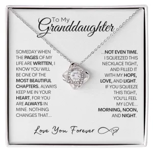 To My Granddaughter, Pages of My Life | Gold and Stainless Steel Necklace