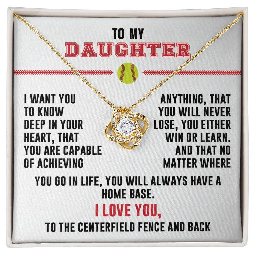 To My Gymnastics Daughter - Love Knot Necklace