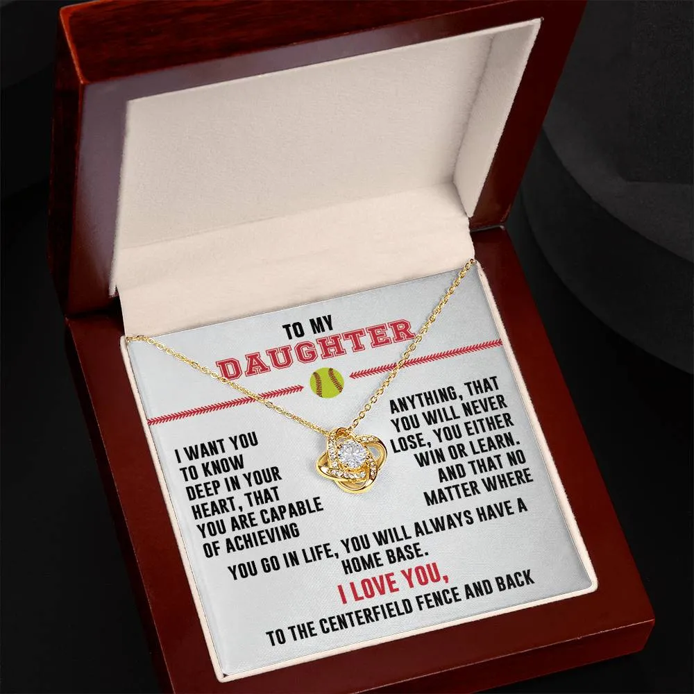 To My Gymnastics Daughter - Love Knot Necklace