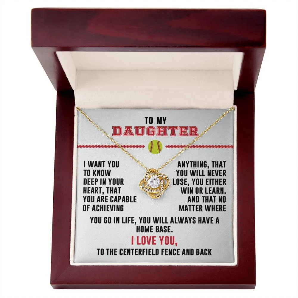 To My Gymnastics Daughter - Love Knot Necklace