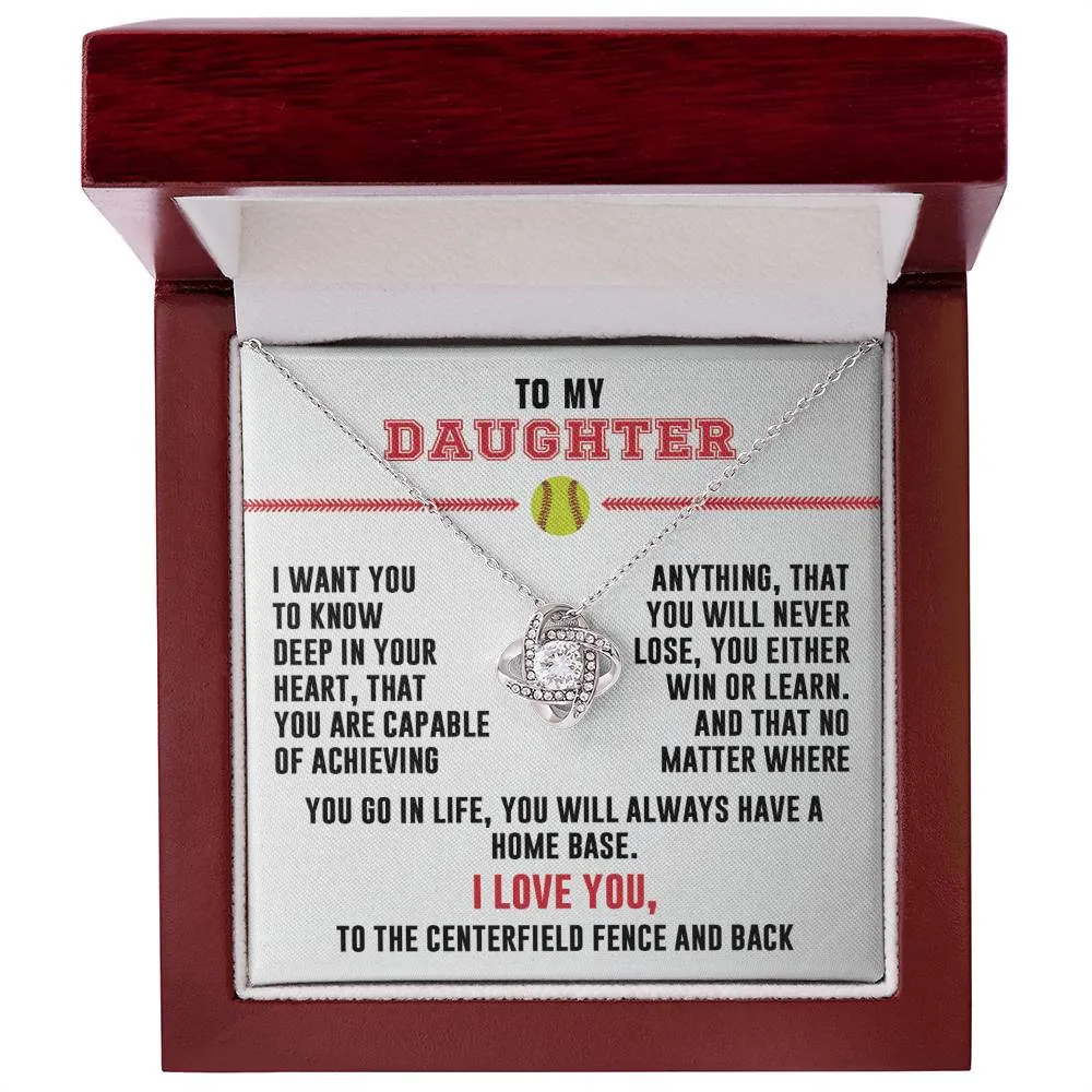 To My Gymnastics Daughter - Love Knot Necklace