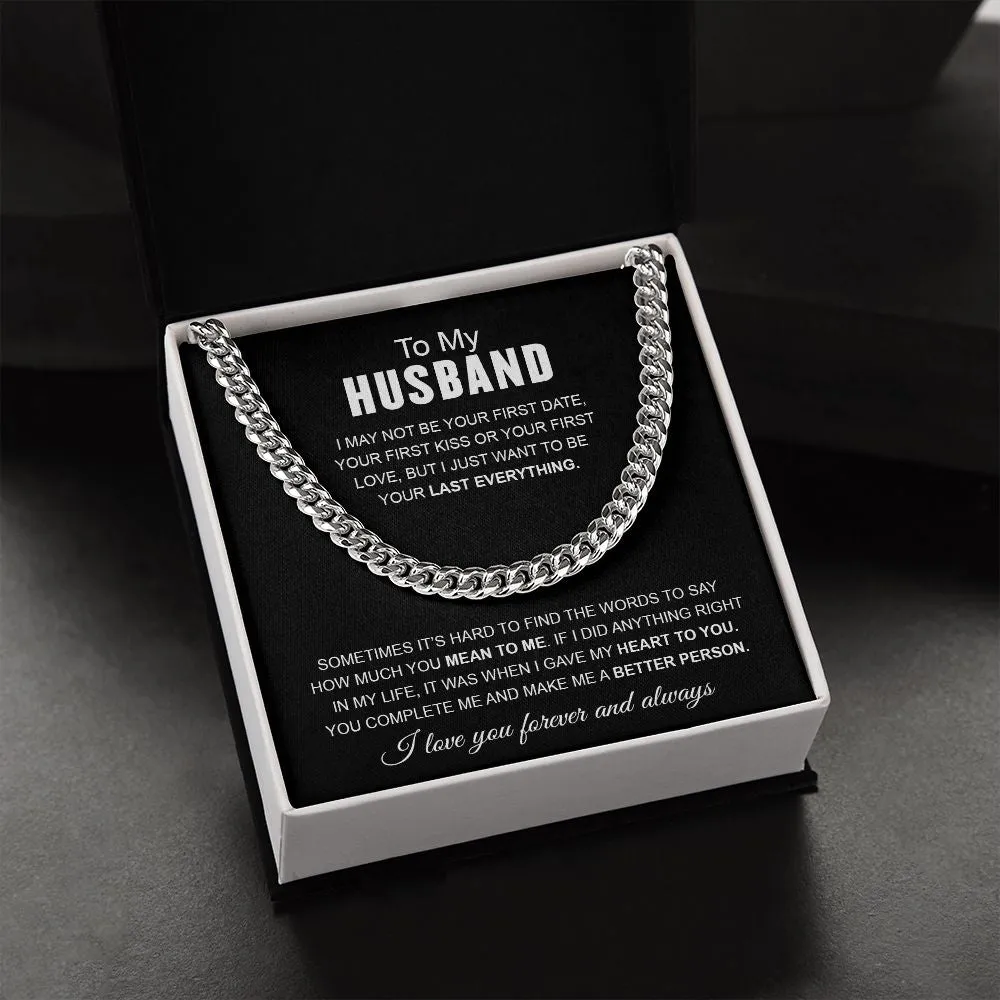 To My Husband - Cuban Link Chain -HB001