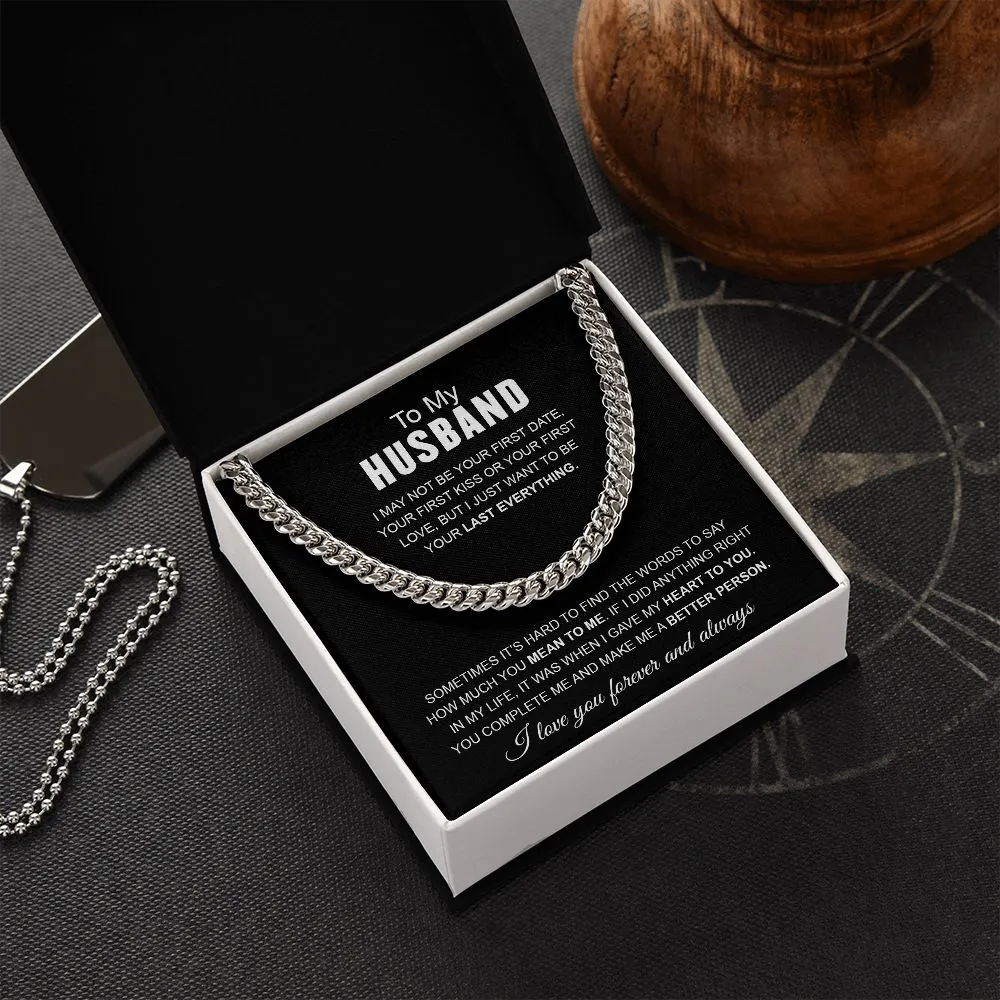 To My Husband - Cuban Link Chain -HB001