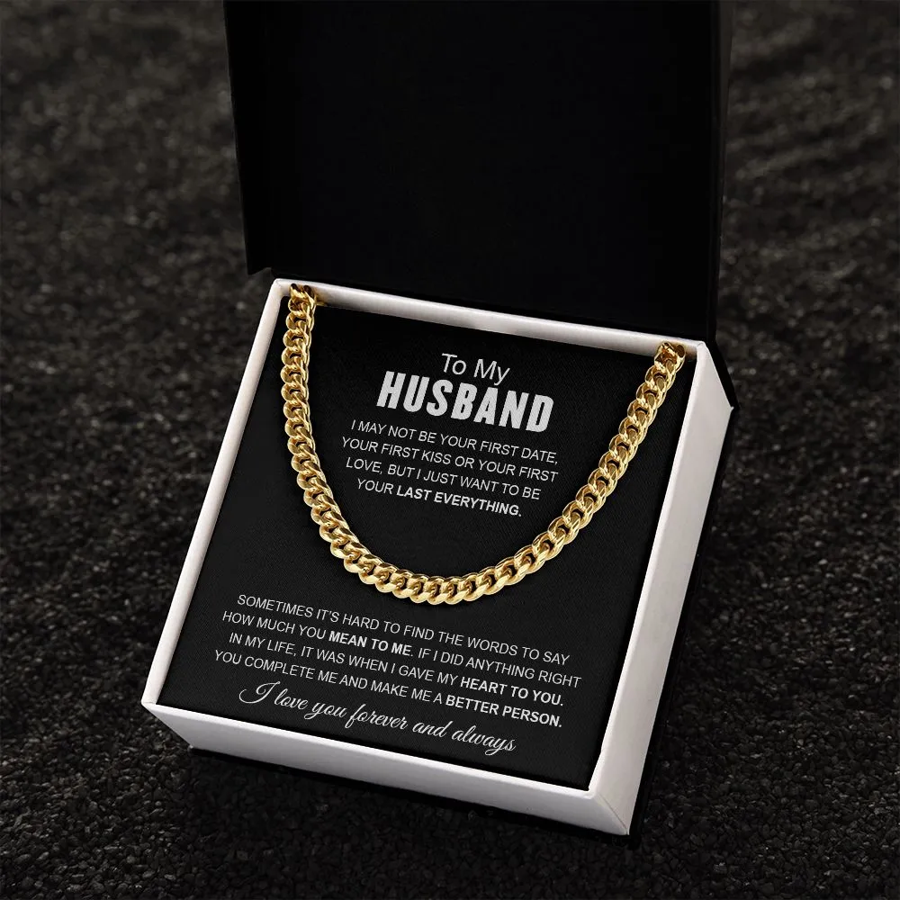 To My Husband - Cuban Link Chain -HB001