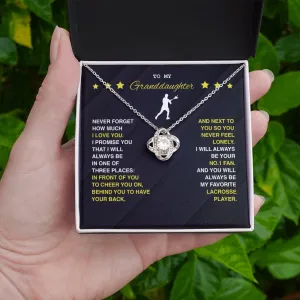 To My Lacrosse Granddaughter - Love Knot Necklace
