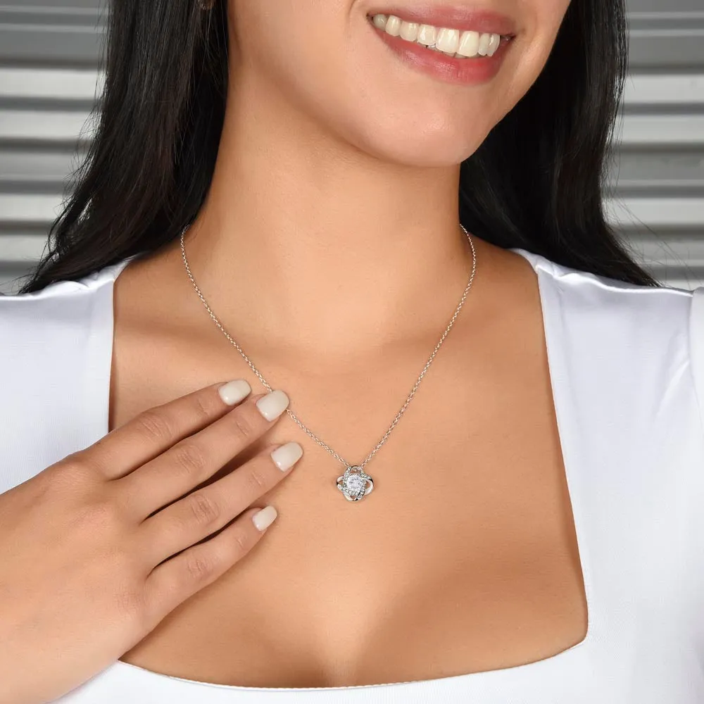 To My Loving Mom - You Are The Sweetest Gift - Love Knot Necklace