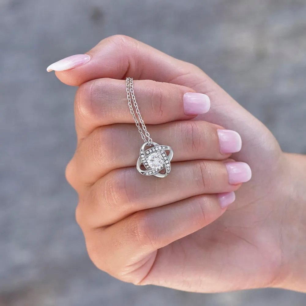 To My Loving Mom - You Are The Sweetest Gift - Love Knot Necklace