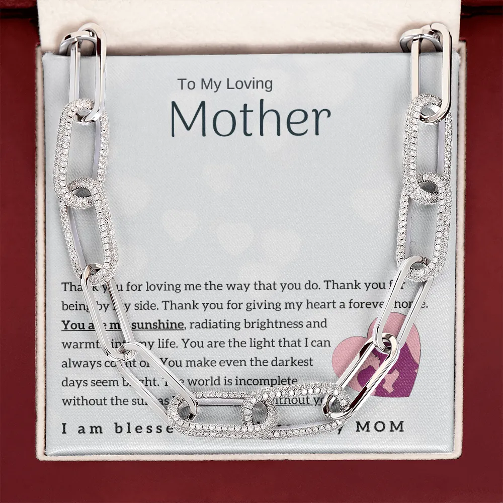 To My Loving Mother - You are my sunshine! (Forever Linked Necklace)