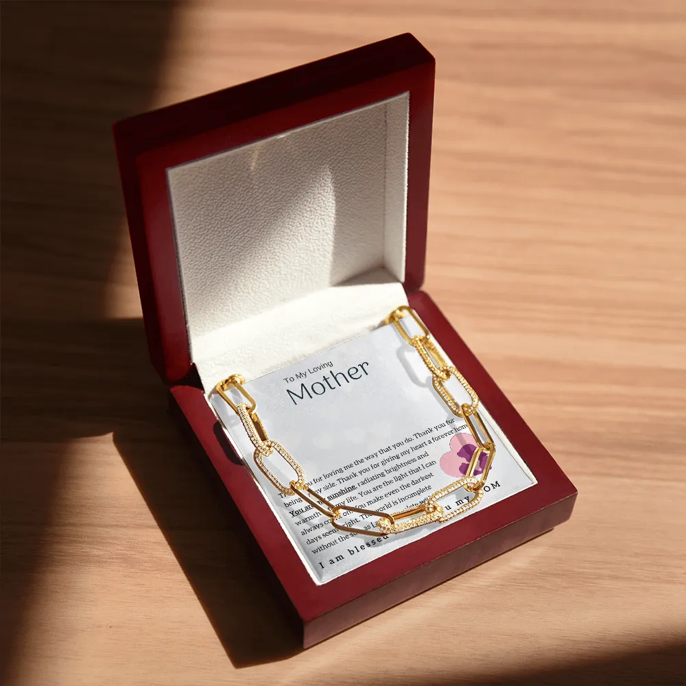 To My Loving Mother - You are my sunshine! (Forever Linked Necklace)