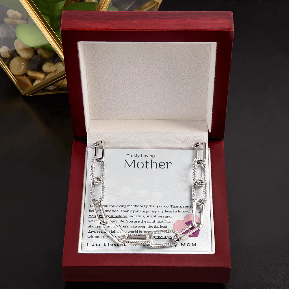 To My Loving Mother - You are my sunshine! (Forever Linked Necklace)