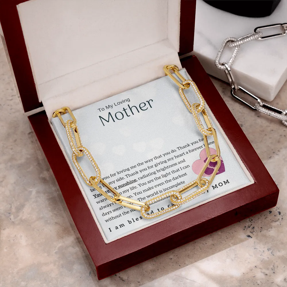To My Loving Mother - You are my sunshine! (Forever Linked Necklace)