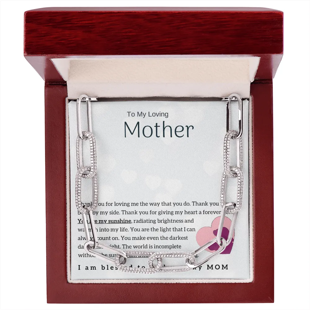 To My Loving Mother - You are my sunshine! (Forever Linked Necklace)
