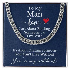 To My Man Cuban Chain Necklace