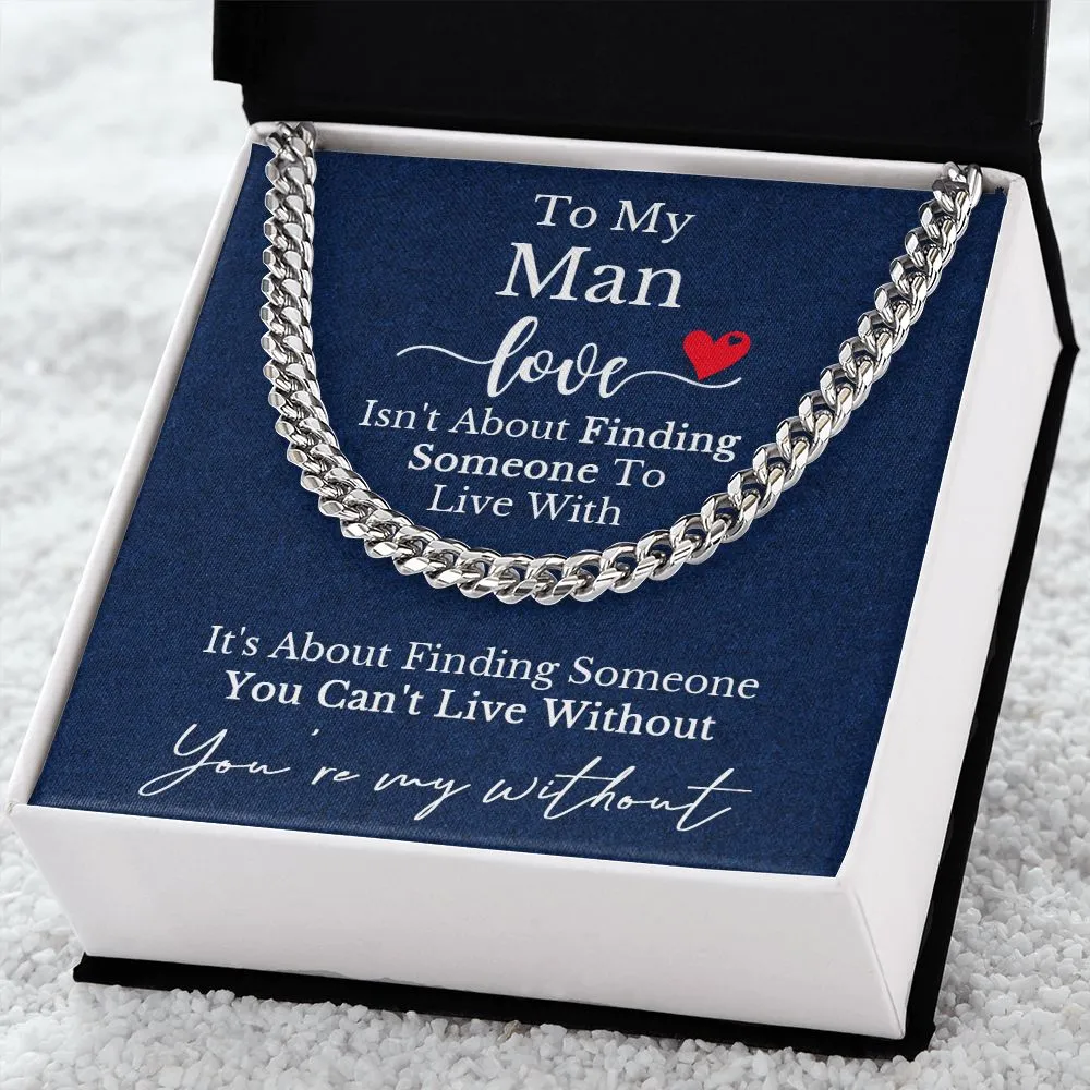 To My Man Cuban Chain Necklace