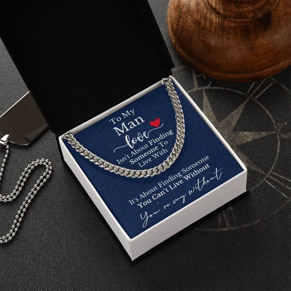 To My Man Cuban Chain Necklace