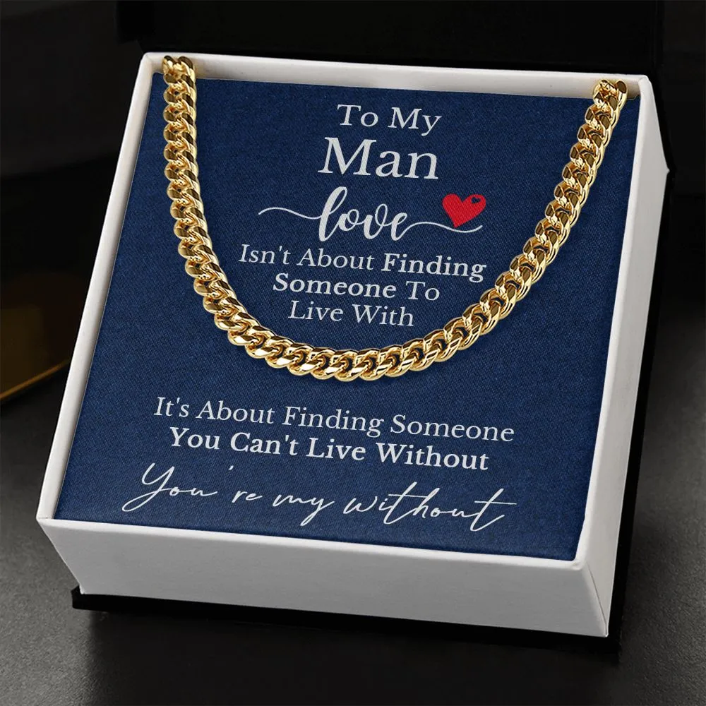 To My Man Cuban Chain Necklace