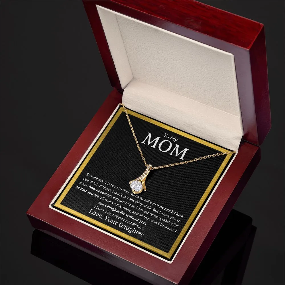To My Mom, From Daughter | Alluring Beauty Necklace