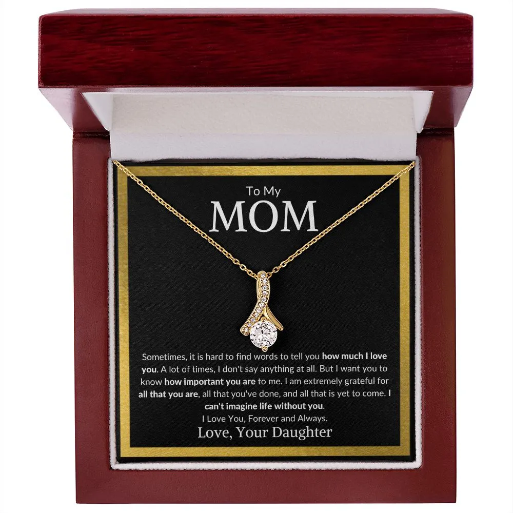 To My Mom, From Daughter | Alluring Beauty Necklace