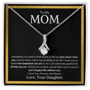 To My Mom, From Daughter | Alluring Beauty Necklace