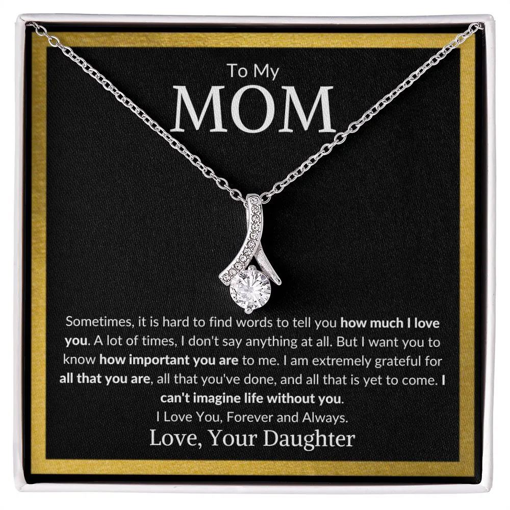 To My Mom, From Daughter | Alluring Beauty Necklace