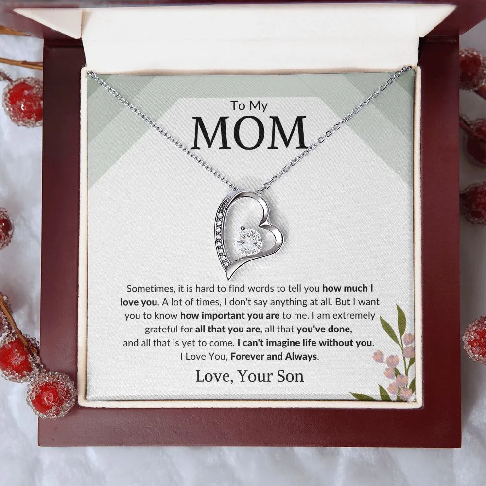 To My Mom, From Son | Forever Love Necklace