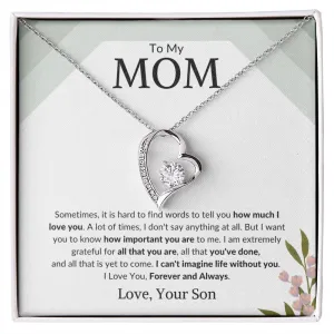 To My Mom, From Son | Forever Love Necklace