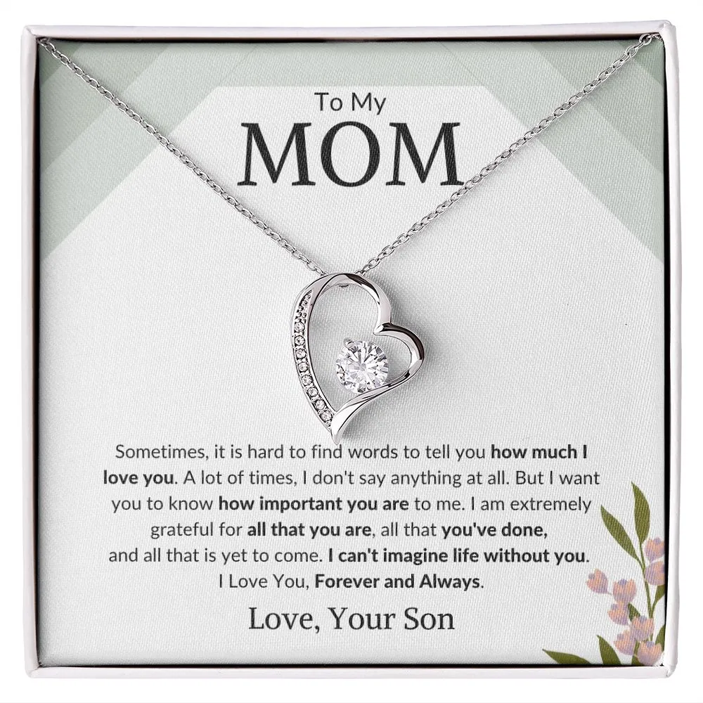 To My Mom, From Son | Forever Love Necklace