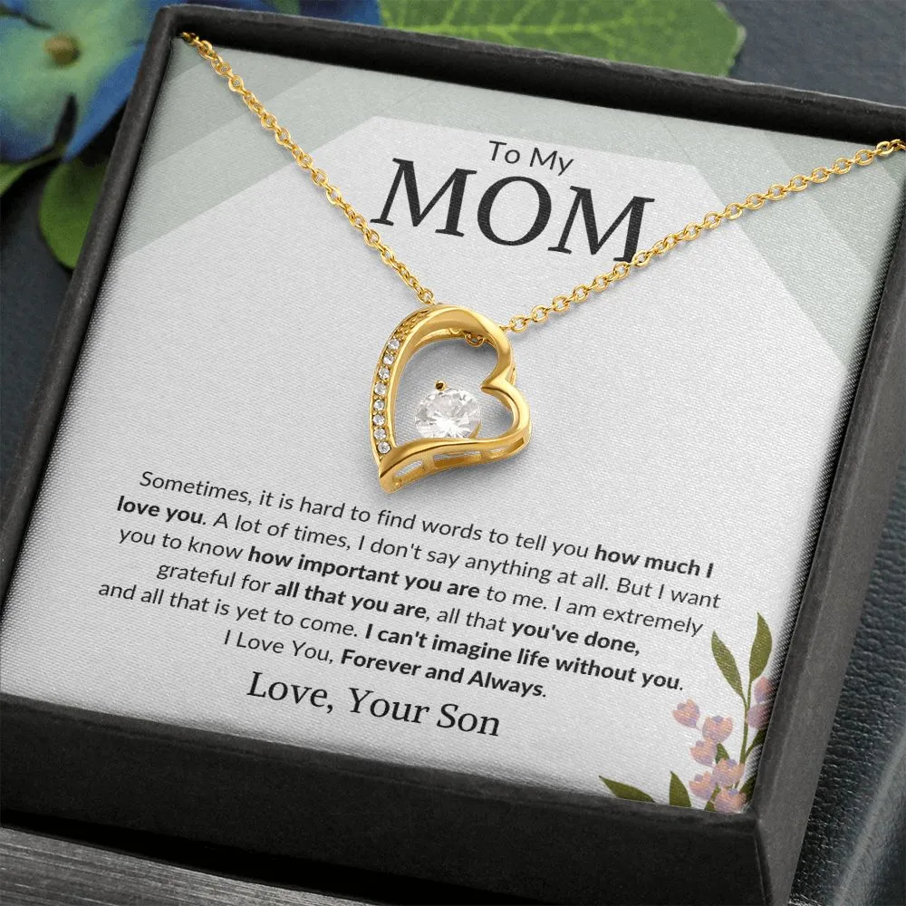 To My Mom, From Son | Forever Love Necklace