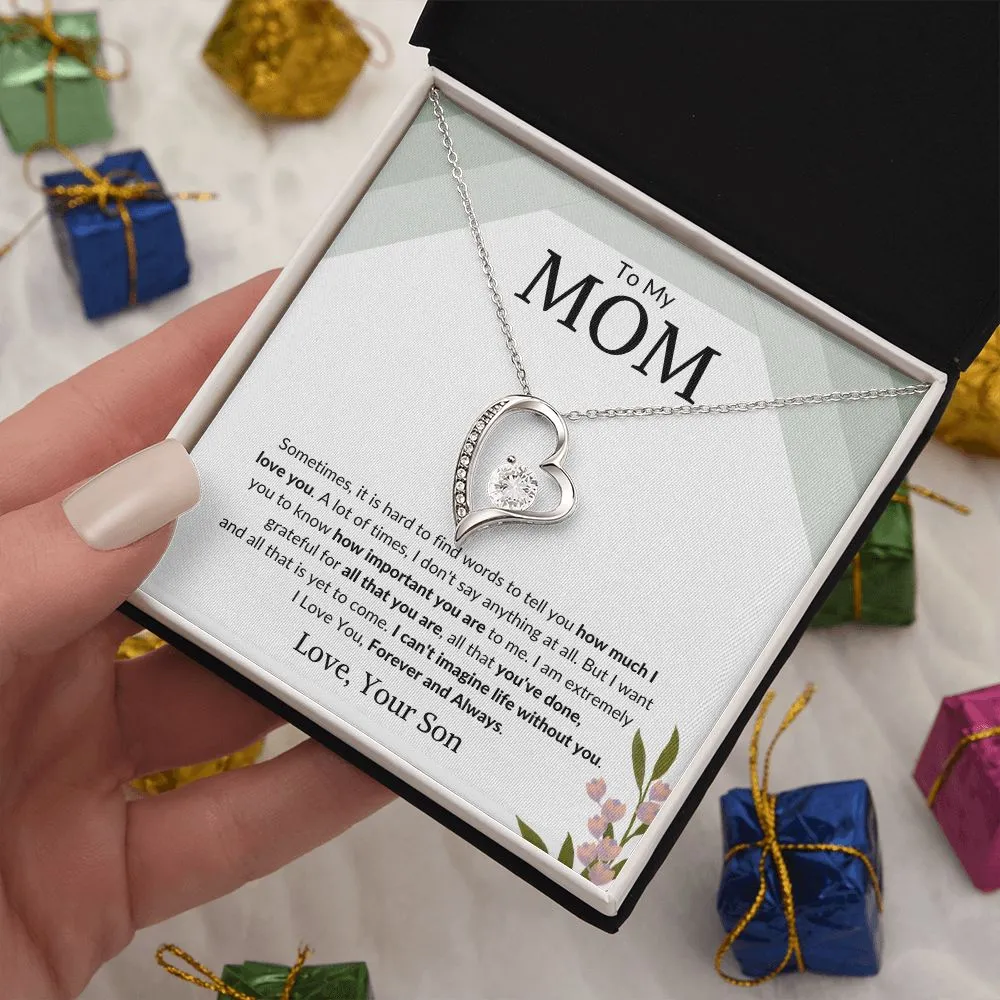 To My Mom, From Son | Forever Love Necklace
