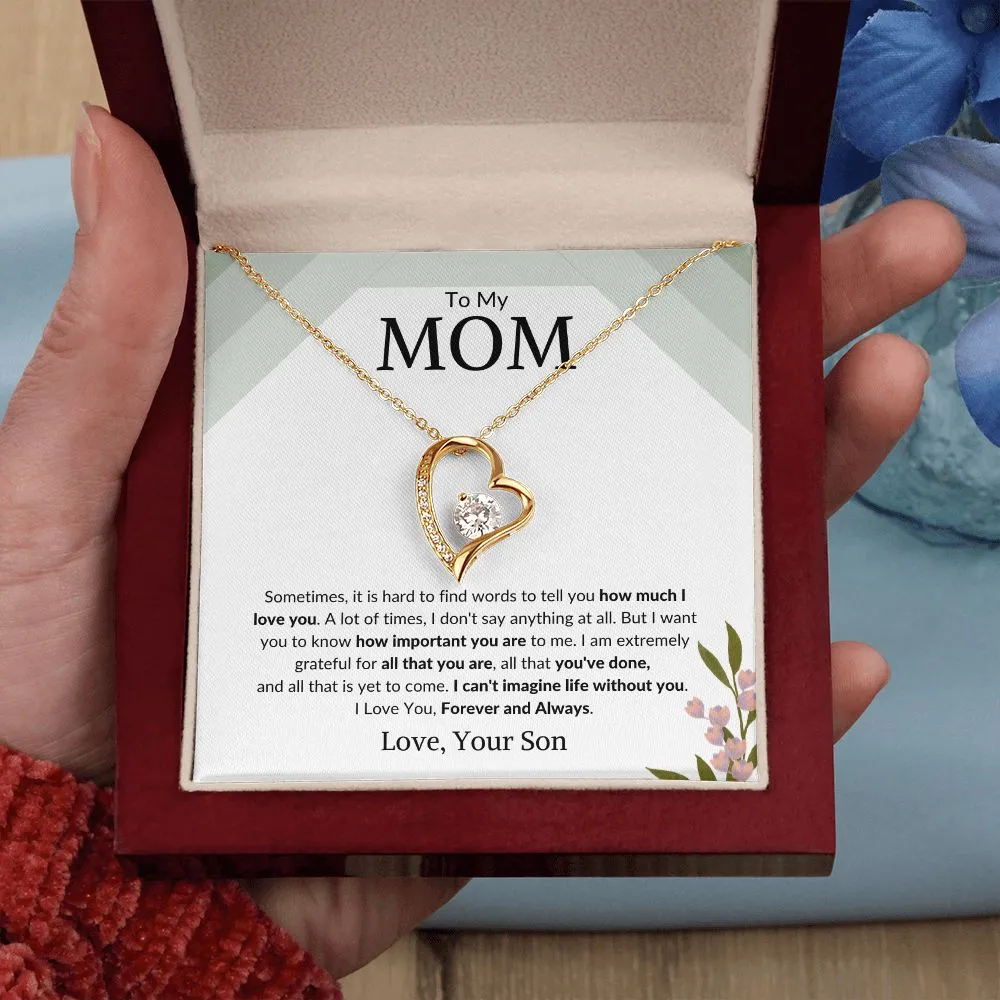 To My Mom, From Son | Forever Love Necklace