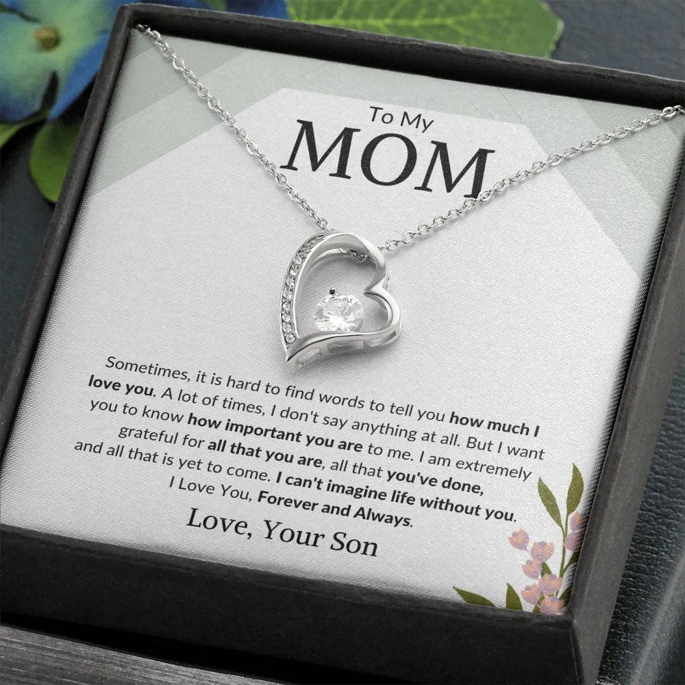 To My Mom, From Son | Forever Love Necklace