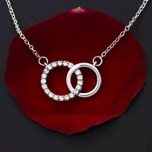 To My Mom From Your Son Interlocking Necklace. You Are My World Mom