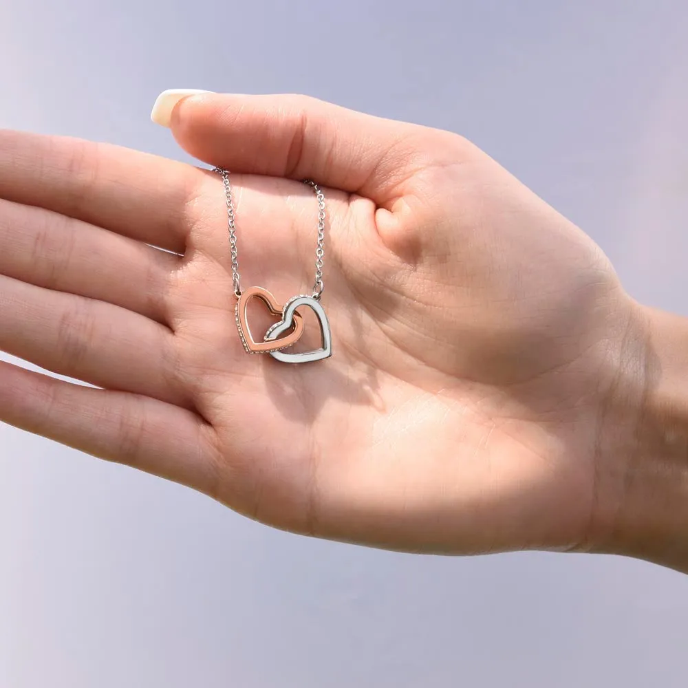 To My Mom on Mother's Day Interlocking Hearts Necklace