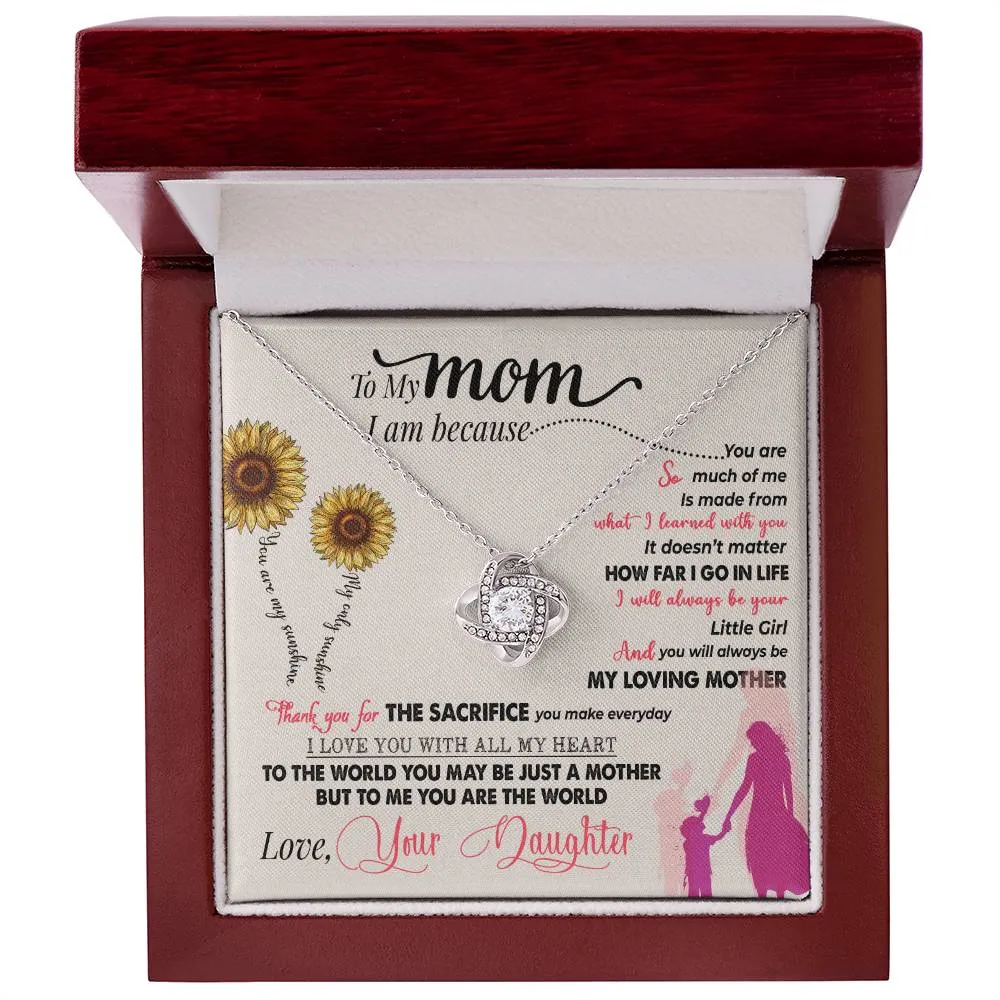 To My Mom, Thank You For Everything - Love knot Necklace