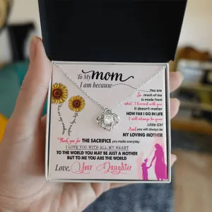 To My Mom, Thank You For Everything - Love knot Necklace