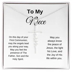 To My Niece On Her First Communion Faith Necklace