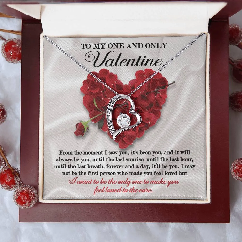 To My One And Only Valentine Feel Loved To The Core | Forever Love Necklace