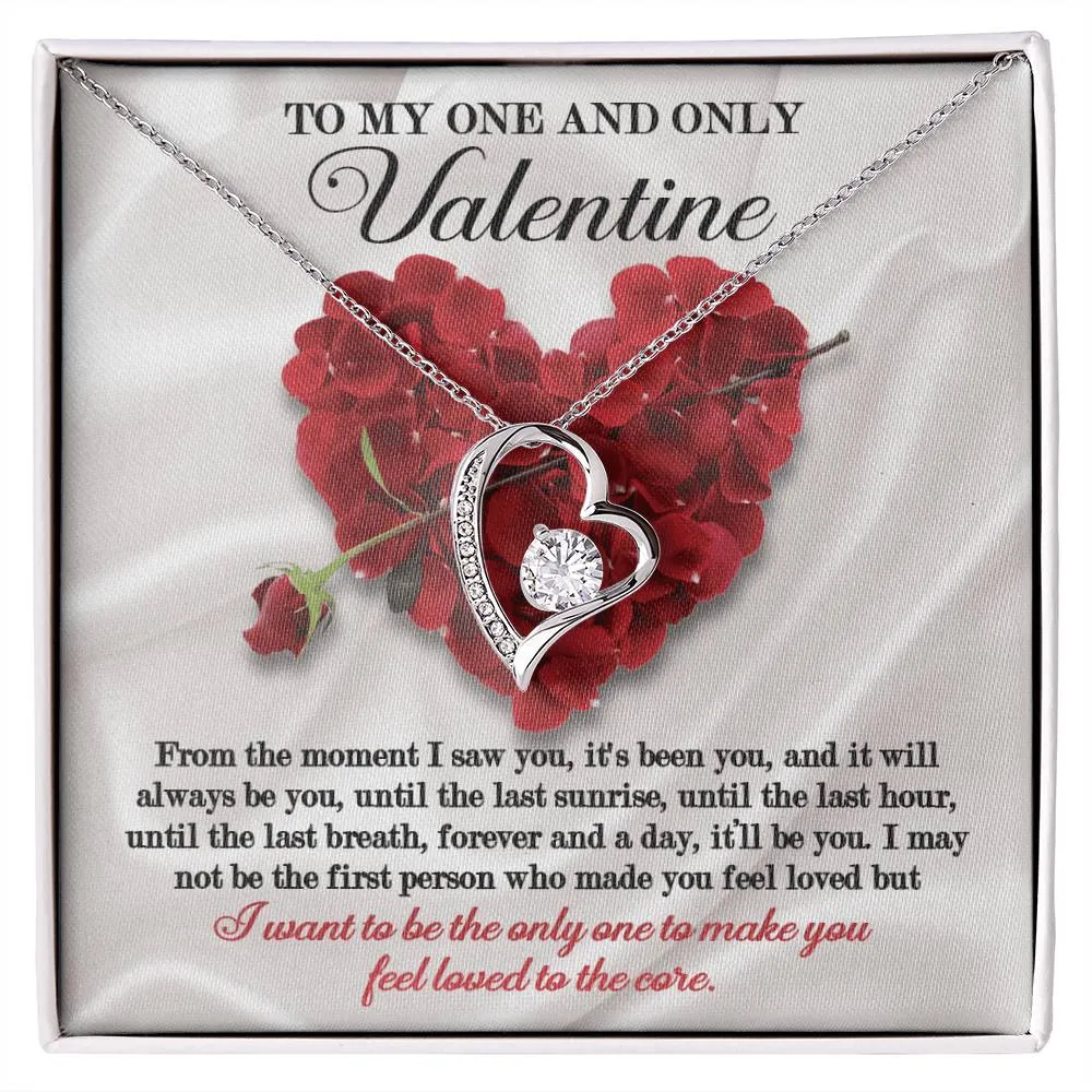 To My One And Only Valentine Feel Loved To The Core | Forever Love Necklace