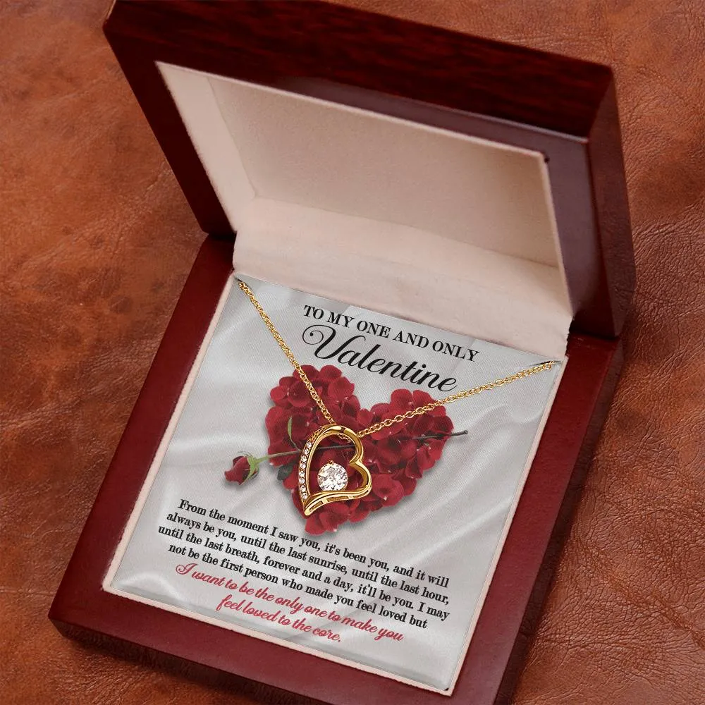 To My One And Only Valentine Feel Loved To The Core | Forever Love Necklace